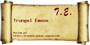 Trungel Emese névjegykártya